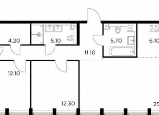 Продажа 3-ком. квартиры, 112 м2, Москва, метро Водный стадион