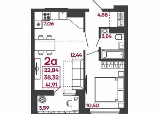 Продам 2-комнатную квартиру, 41.9 м2, Пенза, улица Измайлова, 41В, Железнодорожный район