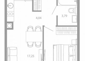 1-комнатная квартира на продажу, 35.8 м2, Астрахань, Советский район, улица Николая Островского, 148/1