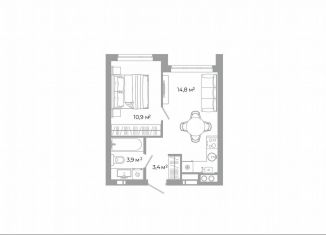 Продаю однокомнатную квартиру, 33 м2, Астрахань, Ленинский район