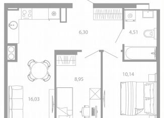 Продам 2-комнатную квартиру, 45.9 м2, Астрахань, улица Николая Островского, 148/1, Советский район