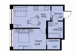 2-ком. квартира на продажу, 37.2 м2, Ленинградская область, Солнечная улица, 2