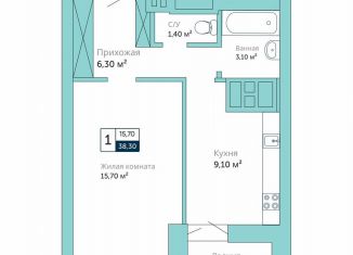 Продаю 1-ком. квартиру, 38.3 м2, Батайск