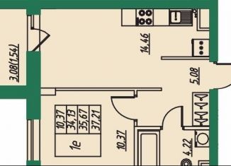 Продам 1-ком. квартиру, 35.7 м2, Владимирская область