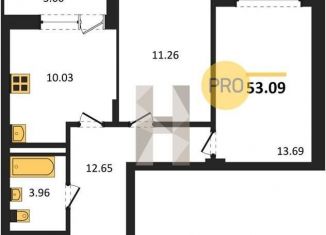 Продается 2-комнатная квартира, 53.1 м2, Воронеж, Покровская улица, 19, Коминтерновский район