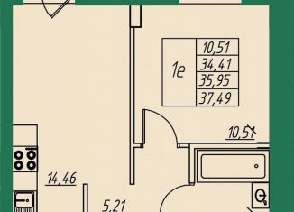 Продам 1-ком. квартиру, 36 м2, Владимирская область