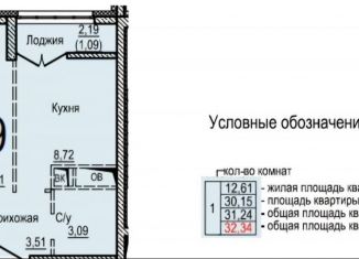 Продам однокомнатную квартиру, 32 м2, Балашиха, улица Яганова, 8