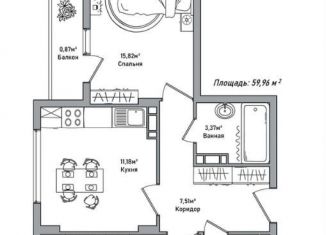 Продается двухкомнатная квартира, 60 м2, Ярославль, Брагинская улица, 18к4