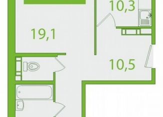 Продается двухкомнатная квартира, 61.5 м2, Томская область, улица Пришвина, 46