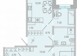 Продаю 2-комнатную квартиру, 71.4 м2, Сертолово, улица Ларина, 9