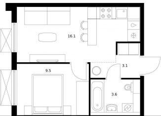 Продажа 1-комнатной квартиры, 32.3 м2, Котельники, Новая улица, 3