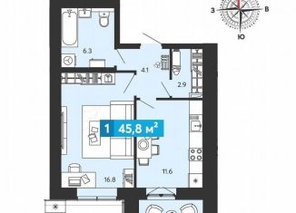 Продается 1-ком. квартира, 45.8 м2, Пензенская область