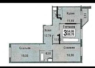 Продается 3-комнатная квартира, 89.8 м2, Видное, бульвар Зелёные Аллеи, ЖК Зелёные Аллеи