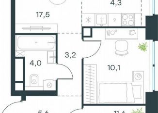 Продажа 3-комнатной квартиры, 56.3 м2, Москва, жилой комплекс Левел Звенигородская, к2, район Хорошёво-Мнёвники