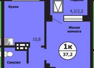 Продаю 1-комнатную квартиру, 37.2 м2, Красноярск, улица Лесников, 51Б