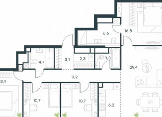 Продаю 5-комнатную квартиру, 115.8 м2, Москва, жилой комплекс Левел Звенигородская, к1