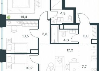 Продажа 4-ком. квартиры, 74.6 м2, Москва, жилой комплекс Левел Звенигородская, к1, район Хорошёво-Мнёвники