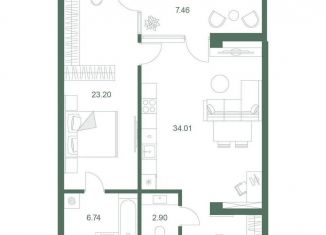 Продаю 1-ком. квартиру, 74.3 м2, Ялта