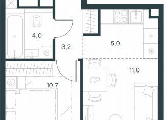 Продам 2-ком. квартиру, 33.9 м2, Москва, 3-й Силикатный проезд, 1к1, метро Хорошёвская