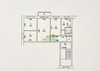 4-комнатная квартира на продажу, 61 м2, Балашиха, улица Фадеева, 5