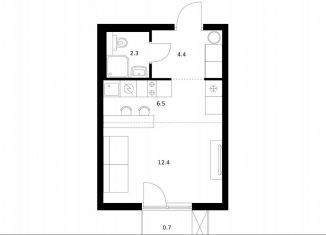 Продажа квартиры студии, 26.3 м2, Москва, ЖК Никольские Луга