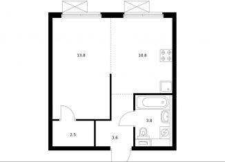 Продаю 1-комнатную квартиру, 34.5 м2, Москва