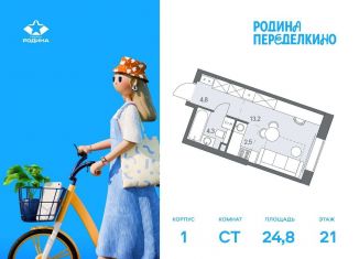 Продается квартира студия, 24.8 м2, Москва, район Ново-Переделкино