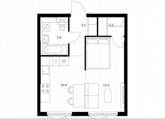 Продаю 1-комнатную квартиру, 32 м2, Мытищи, жилой комплекс Яуза Парк, к9