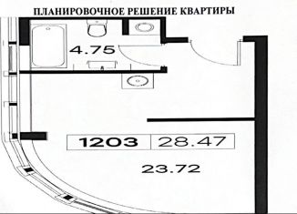 Квартира на продажу студия, 28 м2, Санкт-Петербург, проспект Энергетиков, 2к2, метро Новочеркасская