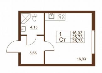 Продам квартиру студию, 26.7 м2, Санкт-Петербург, Московское шоссе, 262к1