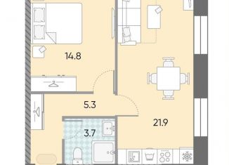 Продажа 1-комнатной квартиры, 45.7 м2, Москва, жилой комплекс Зиларт, 18/19/27, станция ЗИЛ