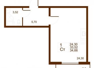 Продается квартира студия, 34.7 м2, Санкт-Петербург, Московское шоссе, 262к1