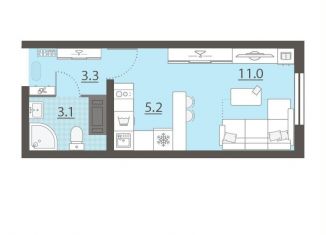 Продам квартиру студию, 22.6 м2, Екатеринбург, Латвийская улица, 5