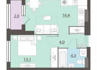 Продажа однокомнатной квартиры, 39.2 м2, Екатеринбург, метро Динамо