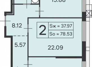 2-ком. квартира на продажу, 78.5 м2, Москва, Профсоюзная улица, 62, метро Калужская