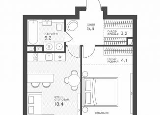 Продается квартира студия, 50.7 м2, Москва, метро Строгино, Крылатская улица, 33к1