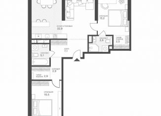 Продаю 2-комнатную квартиру, 89 м2, Москва, ЗАО, Крылатская улица, 33к1