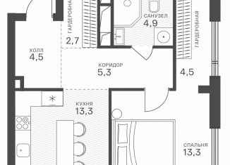 Продается 1-ком. квартира, 48.5 м2, Москва, метро Строгино, Крылатская улица, 33к1