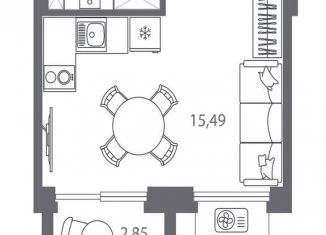 Продается квартира студия, 23.9 м2, Санкт-Петербург, метро Выборгская