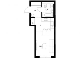 Продаю квартиру студию, 26.1 м2, Татарстан