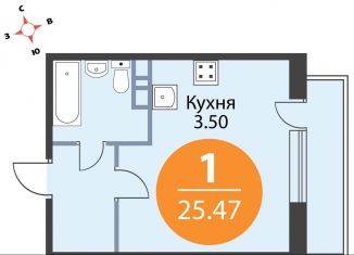 Продаю квартиру студию, 25.5 м2, деревня Скотное, Рождественская улица, 2, ЖК Ёлки Вилладж