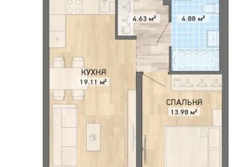 Продаю 1-комнатную квартиру, 45.6 м2, Екатеринбург, ЖК Нова парк
