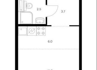 Продаю квартиру студию, 23.2 м2, Москва, ЖК Люблинский Парк