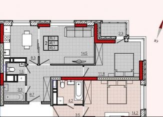 Продается 2-ком. квартира, 48.1 м2, Долгопрудный, Новый бульвар, ЖК Центральный