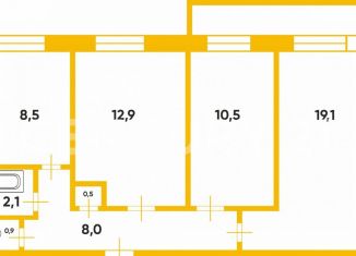 Продажа 3-комнатной квартиры, 62.5 м2, Санкт-Петербург, улица Брянцева, 2к1, улица Брянцева