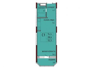 Продам квартиру студию, 32.4 м2, село Осиновая Гора