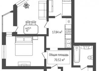 Продаю трехкомнатную квартиру, 70.5 м2, Новосибирск, улица Аникина, 16, ЖК Шесть Звёзд