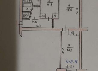 Продажа трехкомнатной квартиры, 58.5 м2, Печора, Первомайская улица, 26