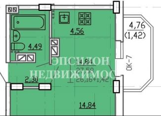 Продаю квартиру студию, 32 м2, Курск, Центральный округ, проспект Вячеслава Клыкова, 9Б