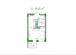 Продаю квартиру студию, 27.5 м2, Ростов-на-Дону, Магнитогорская улица, 2А, ЖК Екатерининский